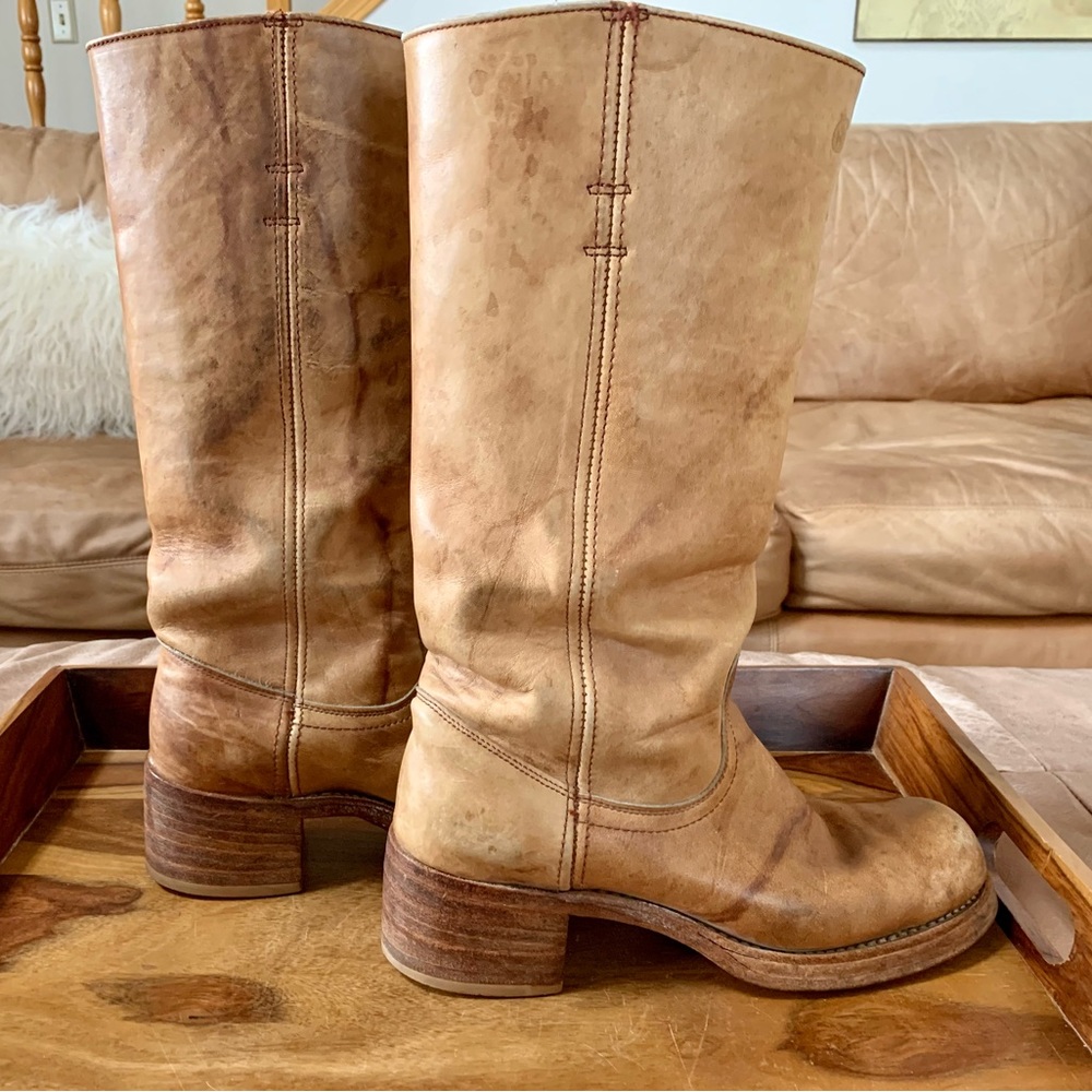 Vintage FRYE 14L Campus Banana Black Label Boots